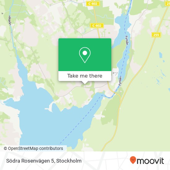 Södra Rosenvägen 5 map