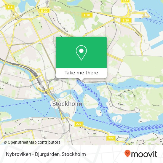 Nybroviken - Djurgården map