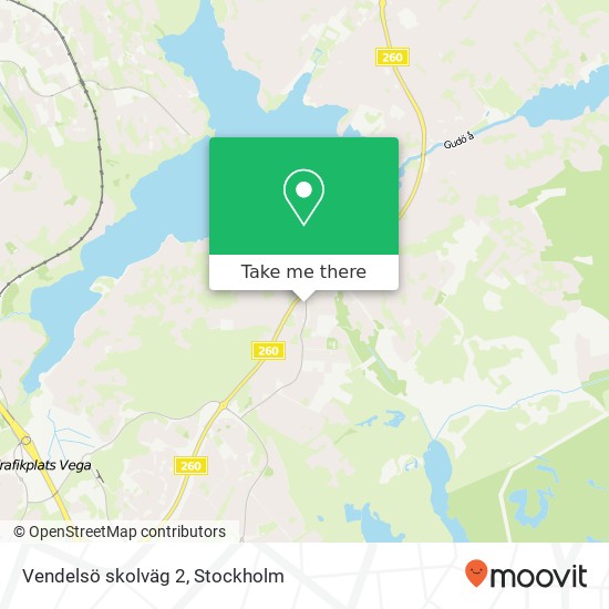 Vendelsö skolväg 2 map