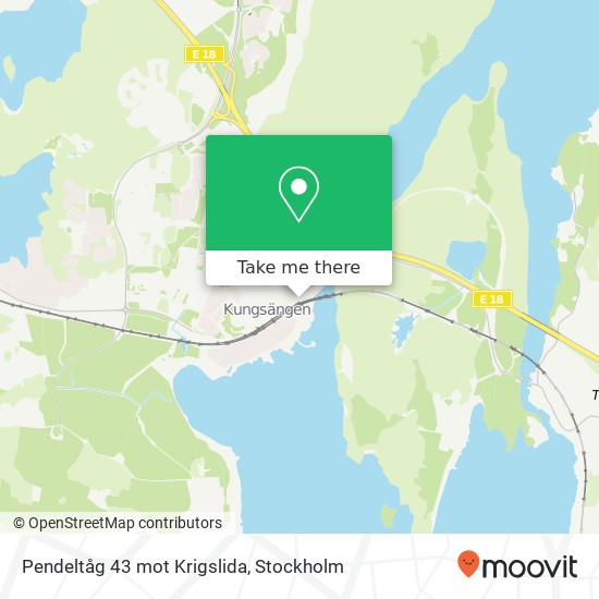 Pendeltåg 43 mot Krigslida map