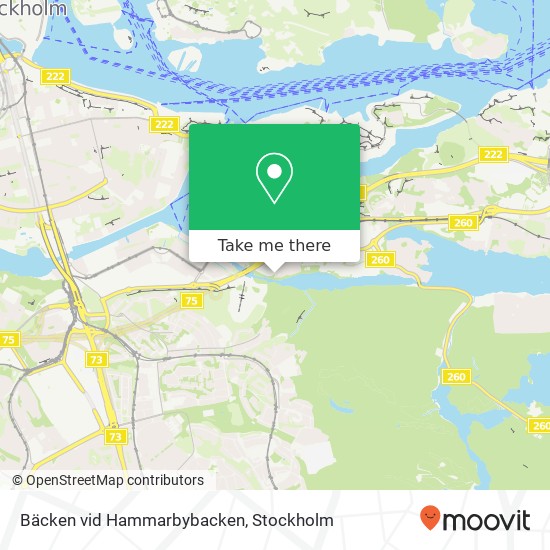 Bäcken vid Hammarbybacken map