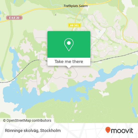 Rönninge skolväg map