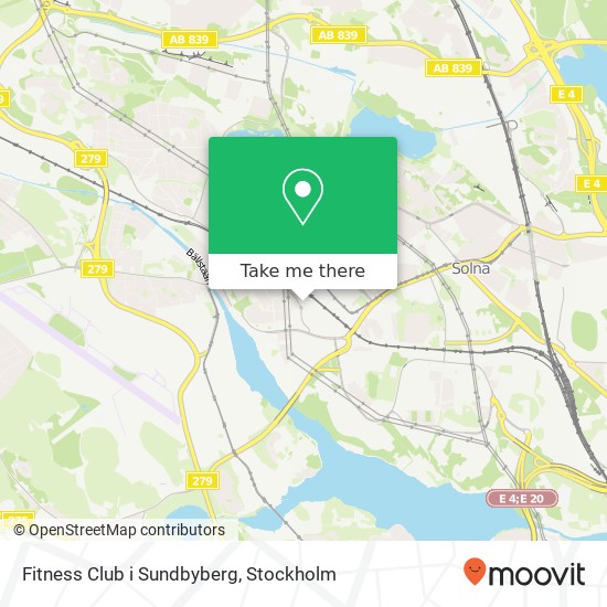 Fitness Club i Sundbyberg map