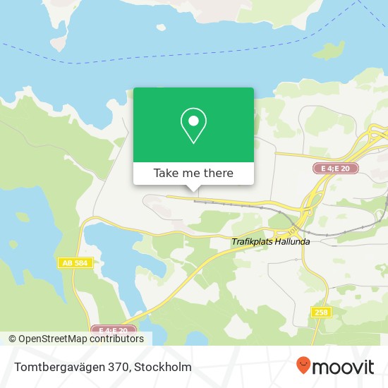 Tomtbergavägen 370 map