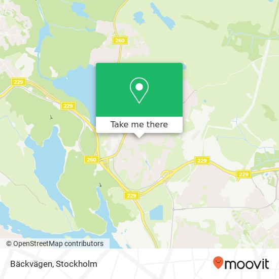 Bäckvägen map