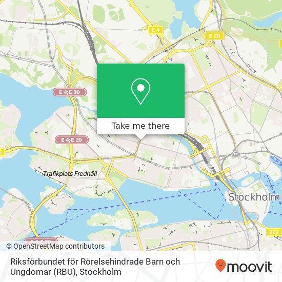 Riksförbundet för Rörelsehindrade Barn och Ungdomar (RBU) map