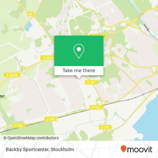 Bäckby Sportcenter map