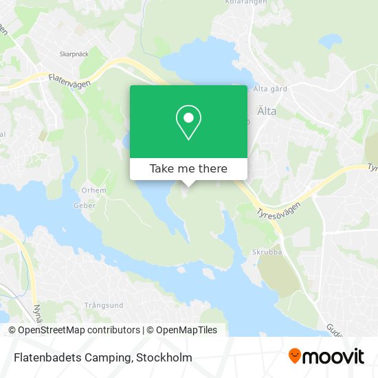 Flatenbadets Camping map