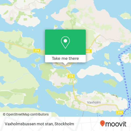 Vaxholmsbussen mot stan map