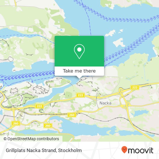 Grillplats Nacka Strand map