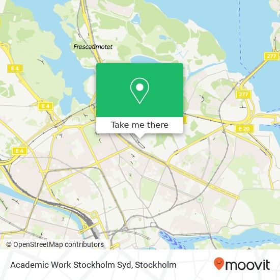 Academic Work Stockholm Syd map