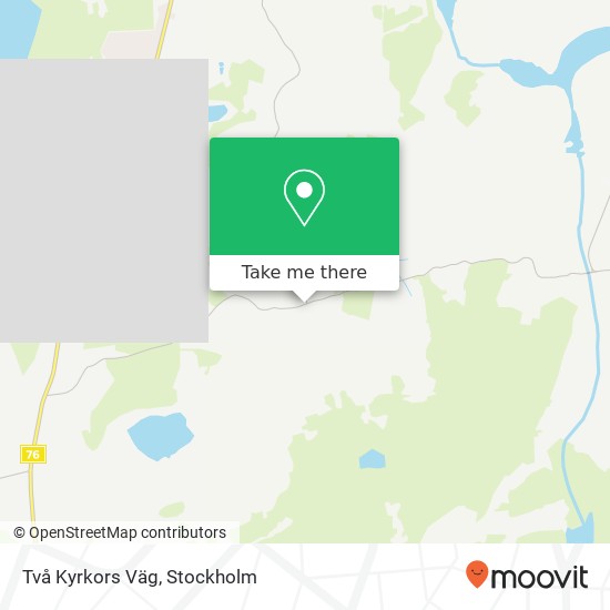 Två Kyrkors Väg map