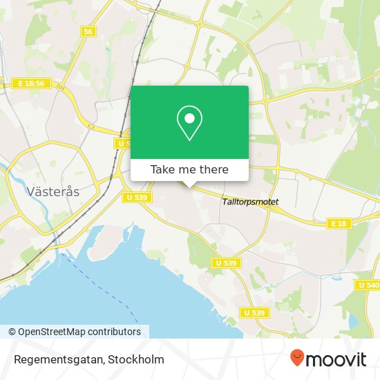 Regementsgatan map