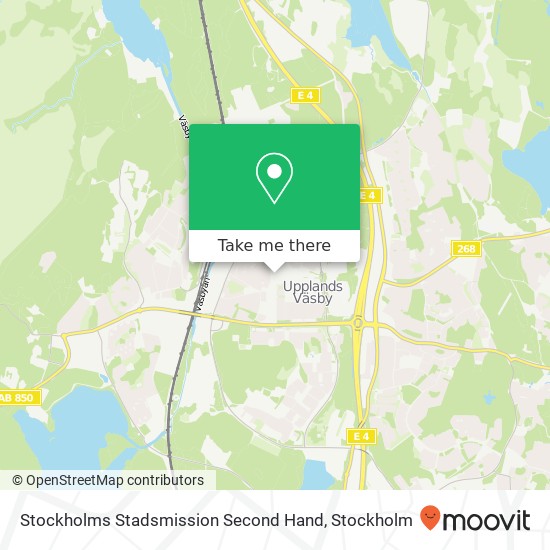 Stockholms Stadsmission Second Hand map