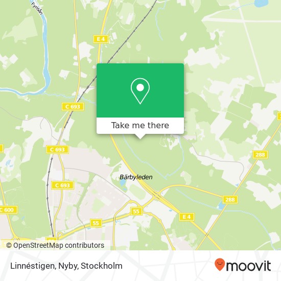 Linnéstigen, Nyby map