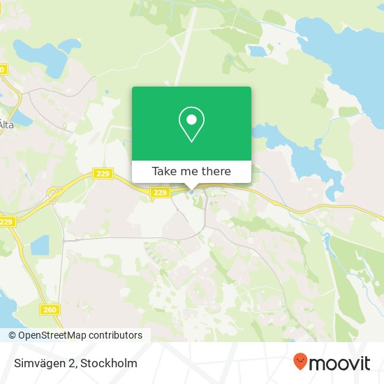 Simvägen 2 map