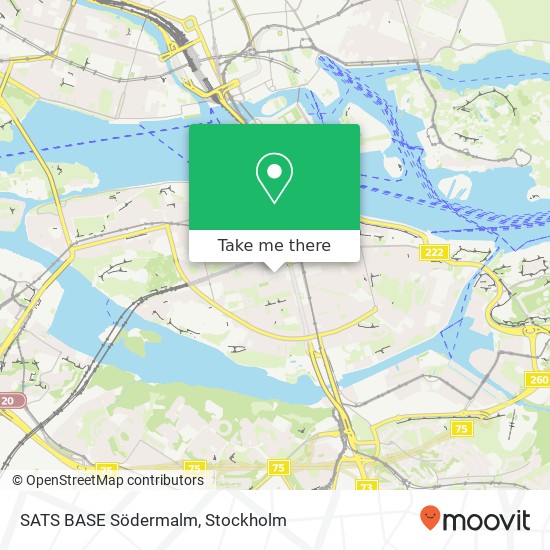 SATS BASE Södermalm map