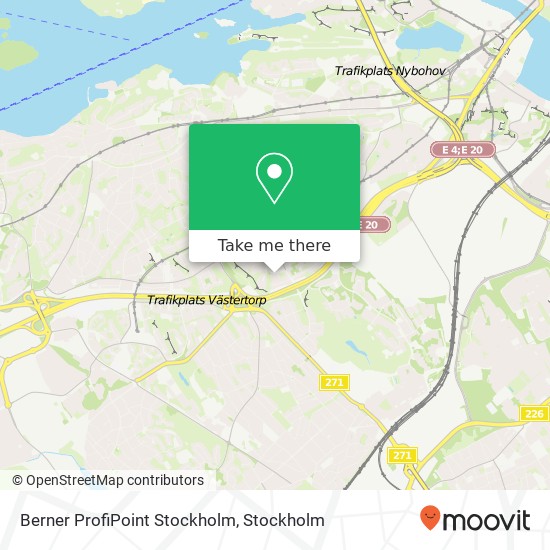 Berner ProfiPoint Stockholm map