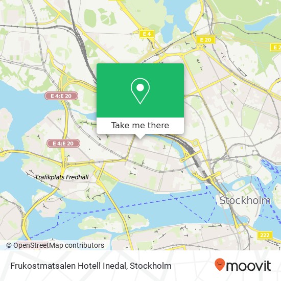 Frukostmatsalen Hotell Inedal map