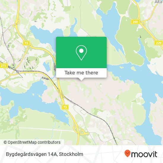 Bygdegårdsvägen 14A map