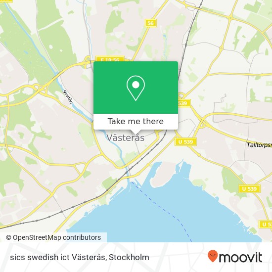 sics swedish ict Västerås map