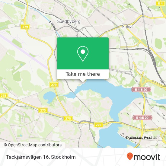 Tackjärnsvägen 16 map