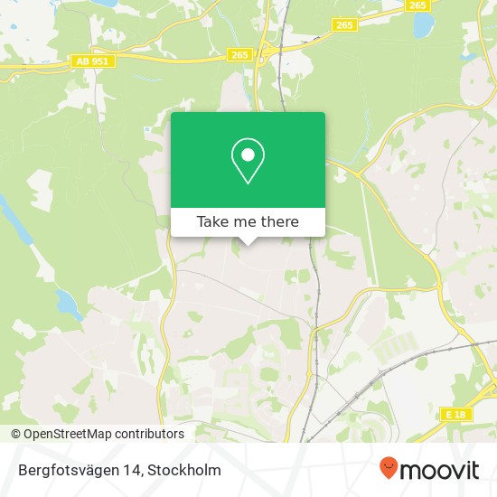 Bergfotsvägen 14 map