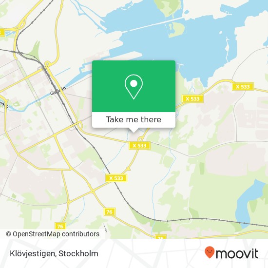 Klövjestigen map