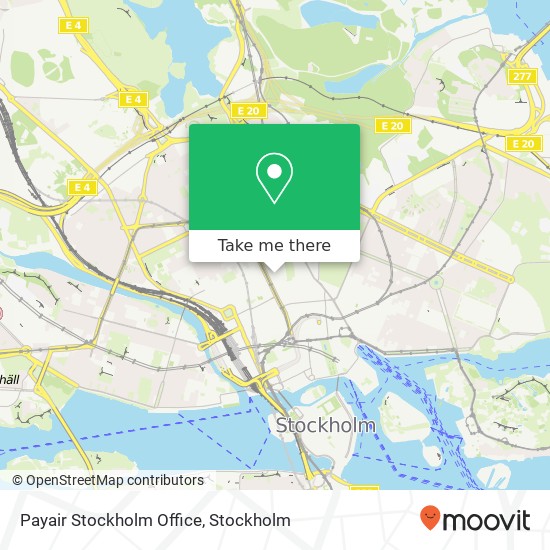 Payair Stockholm Office map