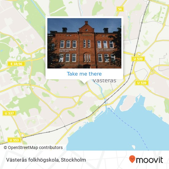 Västerås folkhögskola map