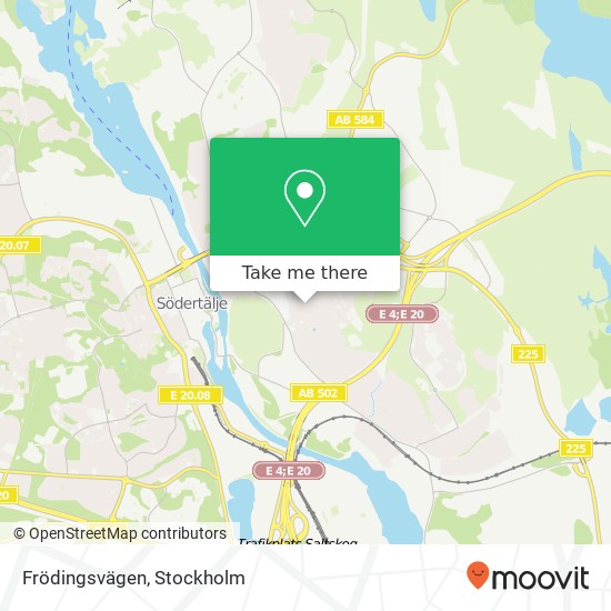 Frödingsvägen map