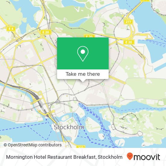 Mornington Hotel Restaurant Breakfast map