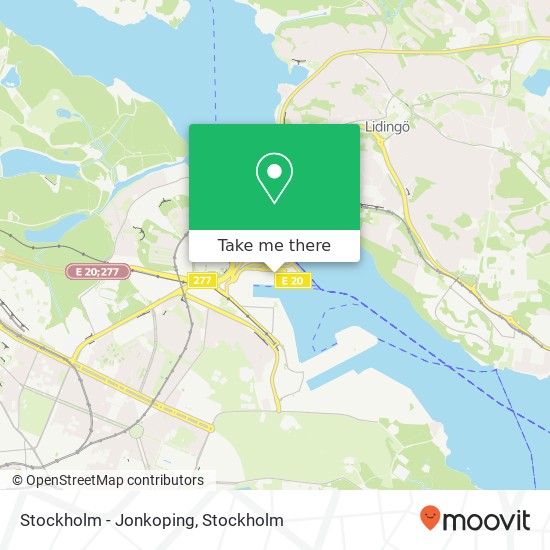 Stockholm - Jonkoping map