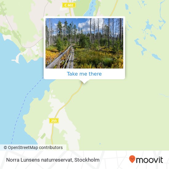 Norra Lunsens naturreservat map