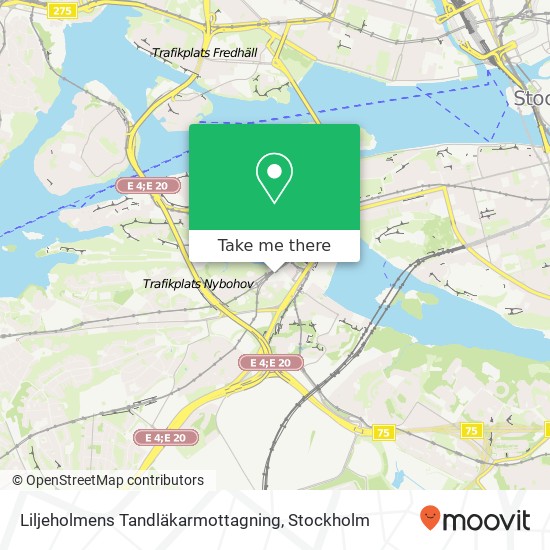 Liljeholmens Tandläkarmottagning map