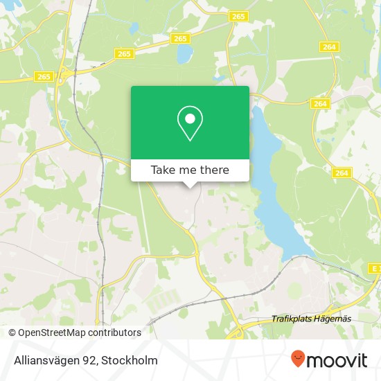 Alliansvägen 92 map