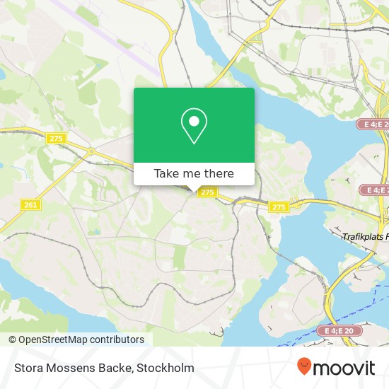 Stora Mossens Backe map