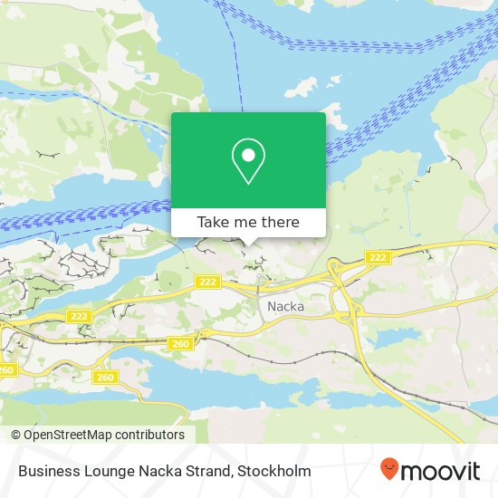 Business Lounge Nacka Strand map