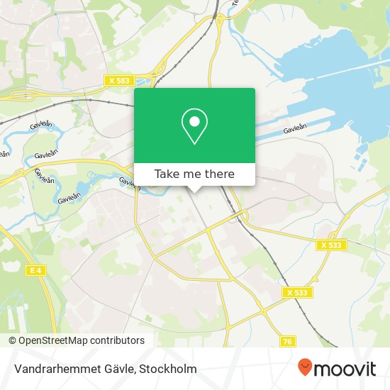 Vandrarhemmet Gävle map