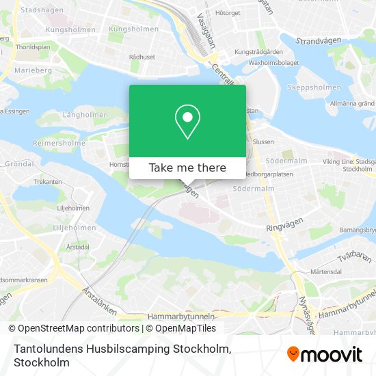 Tantolundens Husbilscamping Stockholm map