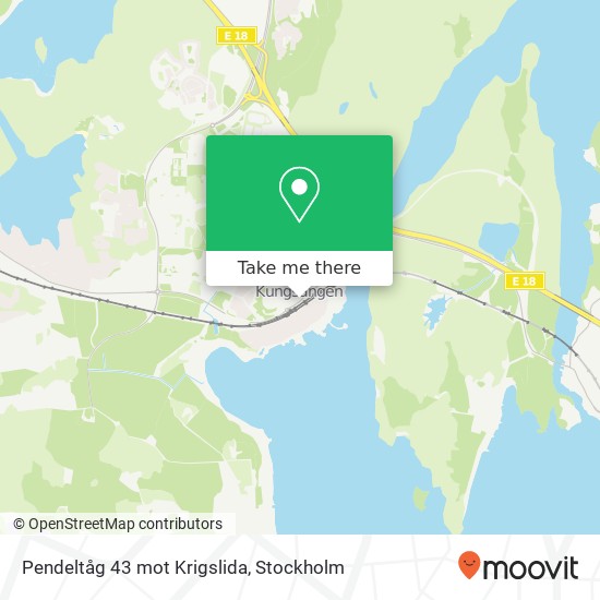 Pendeltåg 43 mot Krigslida map