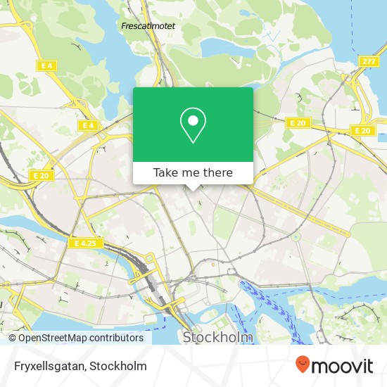 Fryxellsgatan map