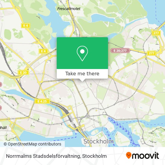 Norrmalms Stadsdelsförvaltning map