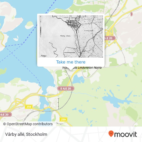 Vårby allé map