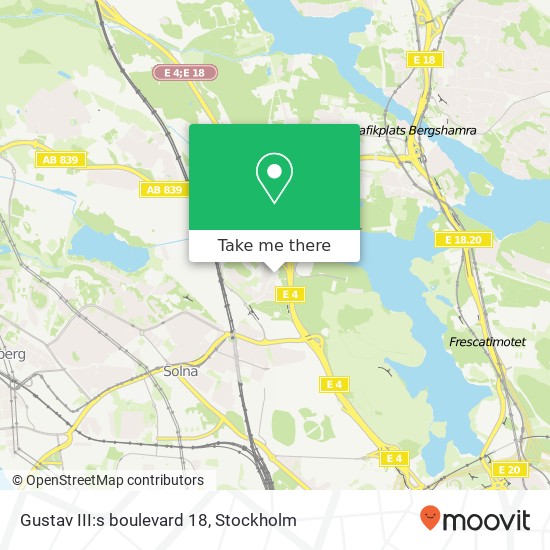 Gustav III:s boulevard 18 map