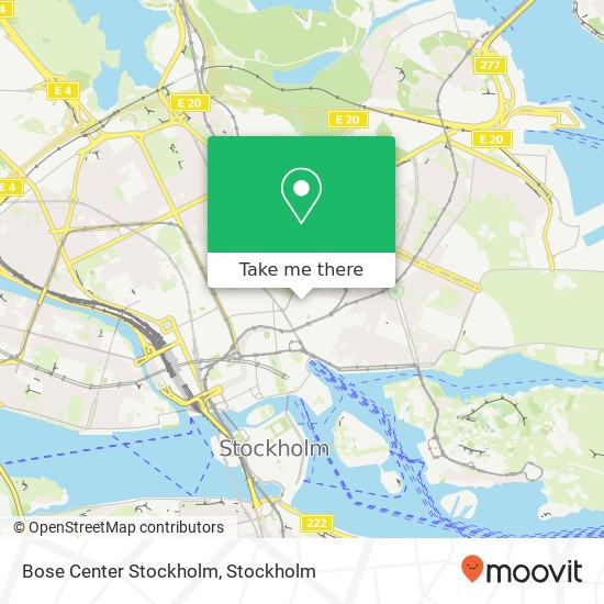 Bose Center Stockholm map