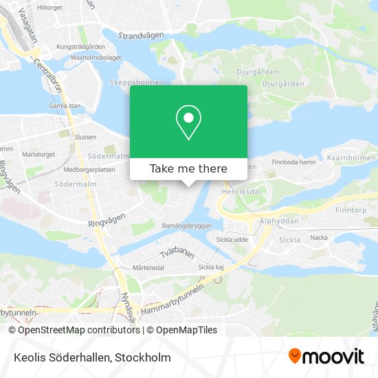 Keolis Söderhallen map