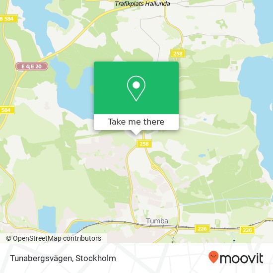 Tunabergsvägen map