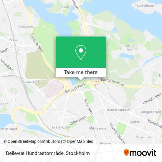 Bellevue Hundrastområde map