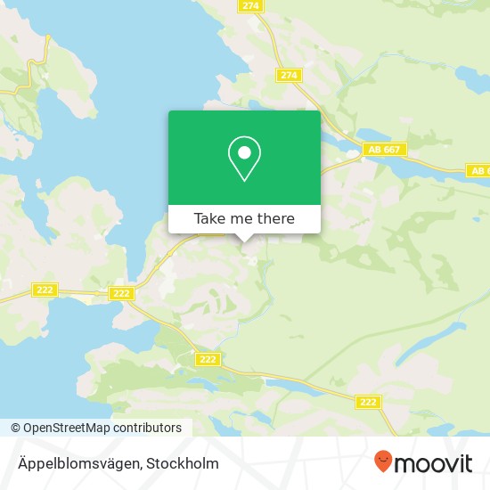 Äppelblomsvägen map